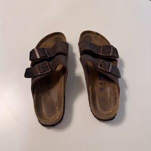 Birkenstock Dark Brown Double Strap Sandals